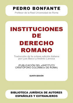 INSTITUCIONES DE DERECHO ROMANO